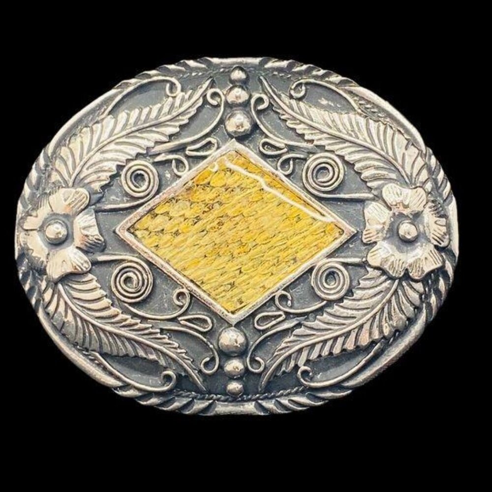 Vintage Silver Belt Bucle Handcrafted in USA - Picture 4 of 7